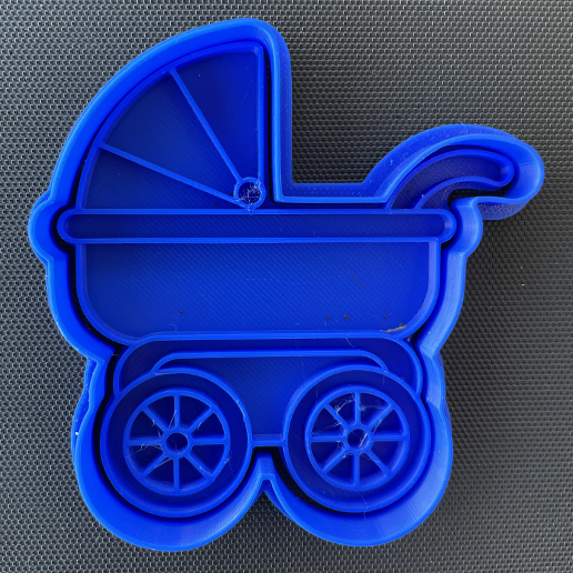 Baby trolley carrozzino cookie cutter 3D model