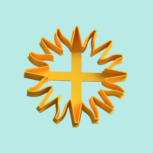 sun cookie cutter 3D model
