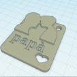 PAPà_INTERO.png Бесплатный STL файл Father's Day Keychain・Дизайн 3D-печати для загрузки