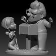 POSE.jpg Carl and Ellie young - 3d print 3D print model
