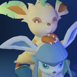 Leafen-Close.png GLACEON AND LEAFEON - POKEMON SCULPT