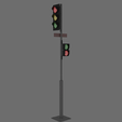 render-arnold-traffic-light-2.png 3D urban traffic light model for visualization and animation projects