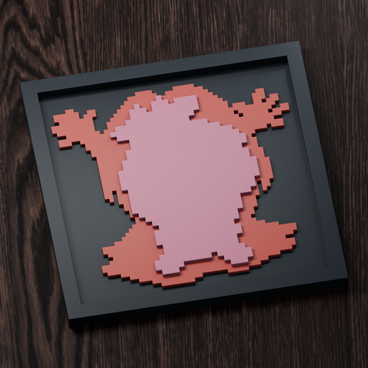 Jynx Line - Pokemon Silhouette Frame | Gen 3 sprite style | STL