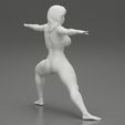 10009.jpg Young Woman Practicing Yoga Lesson Doing Warrior Two 3D Print Model
