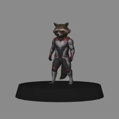 05.jpg STL file Rocket Raccon Quantum suit - Avengers endgame low poly・3D printing model to download, TonMcu