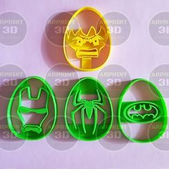 Photo_1553603018432.jpg STL file marvel cookies cutters / Easter cookies cutters marvel・3D printer model to download