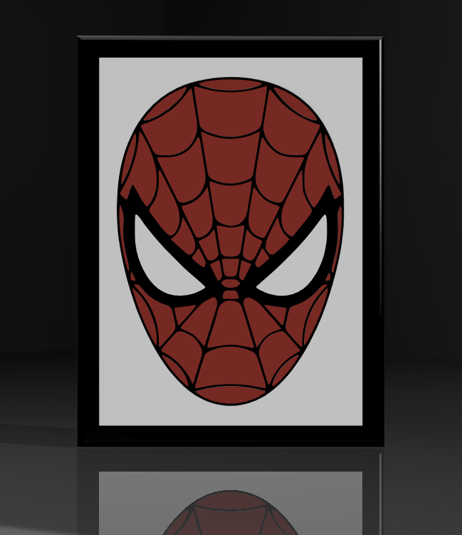 7.png Archivo STL Marco decorativo "Spiderman・Plan de impresión en 3D para descargar, tweety35