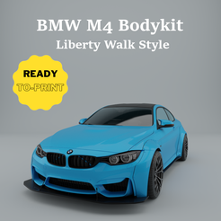 cover.png 3D-Datei BMW M4 Liberty Walk Style Bodykit・Vorlage für 3D-Druck zum herunterladen