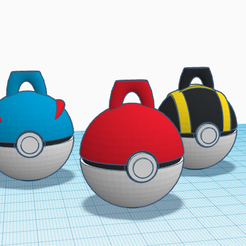 fdhfsdgh.png STL file Pokeball keychain・Template to download and 3D print, akro-graf
