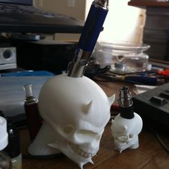 IMG_0163.jpg Free 3D file 15mm Skull Ecig Holder・Design to download and 3D print