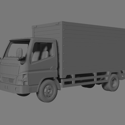 Mitsubishi Fuso Canter FE 1:64 Scale Aluminium Cargo Box Truck – Indonesia Spec