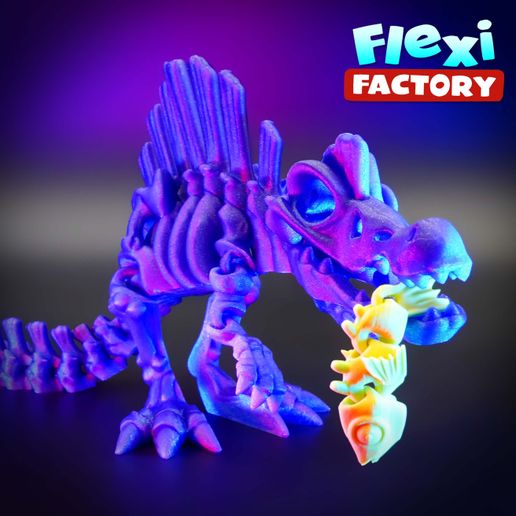 Dan-Sopala-Flexi-Factory-Spinosaurus_05.jpg Flexi Factory Print-in-Place Skeleton Spinosaurus Dinosaur