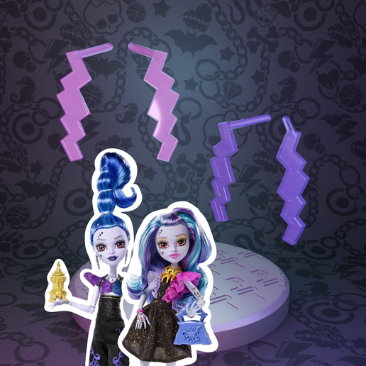 Monster High Djinni "Whisp" Grant basic San Diego Comic Con / I Heart <3 Fashion doll earrings replacement