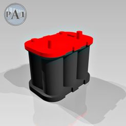 OPTIMA001.jpg Файл STL OPTIMA RED TOP АККУМУЛЯТОР 1-18 МАСШТАБ・Модель для печати в 3D скачать