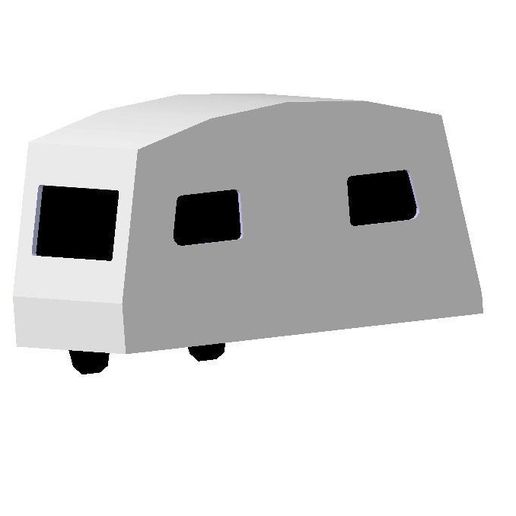Caravan base RAPIDO HO 1/87 - 3D model önizlemesi