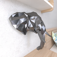 139.png Elephant Head Lowpoly
