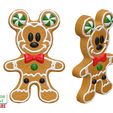 Gingerbread-Mickey-and-pendant-1.jpg Christmas Gingerbread Mickey and Pendant 3D Printable Model