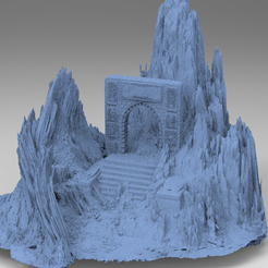 untitled.3273.png Fichier OBJ Passerelle Fantasy Cliffs 3・Modèle à télécharger et à imprimer en 3D
