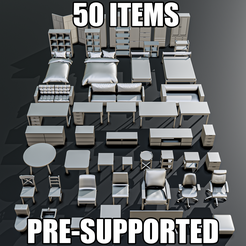 3.png Archivo 3D Pack Diorama Muebles de Casa・Objeto imprimible en 3D para descargar