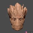 09.jpg Groot mask - Guardians of the Galaxy - Marvel comics cosplay 3D print model