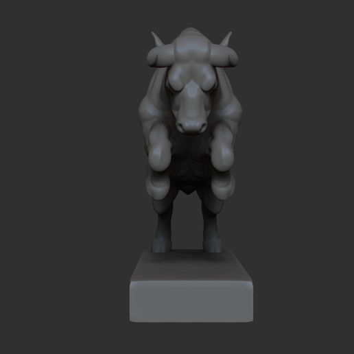 11.jpg 3D-печатная модель сердитого быка