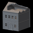 house-4-HD-scene.png WWII Tabletop Terrain Set 28mm scale (3D Printable Files) - Based on real buildings from Carentan, France