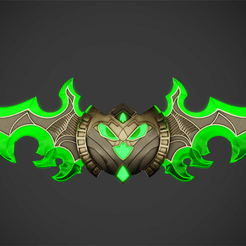 IllidanSwordFrontal.png STL file WOW Illidan Stormrage Sword for Cosplay・3D print object to download