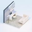 Low-poly-study-room_4-Photo.jpg Low poly orthographic view of study room studio house Lumion 11 Low-poly CG model