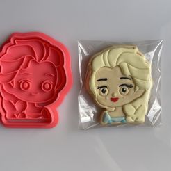 IMG_6462.jpeg Archivo STL DISNEY PRINCESS Elsa COOKIE, FONDANT, CLAY CUTTER, AND STAMP・Objeto de impresión 3D para descargar