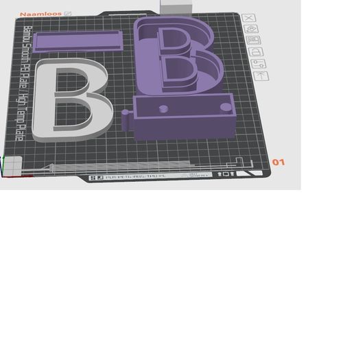 STEP file Linkable 3D letters alphabet ( B ) 🪞 ・3D printing template to ...