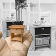 DOLLHOUSE MI Table Furinno-INSPIRED, Dario End Table Miniature Furniture 1:12 3D MODEL