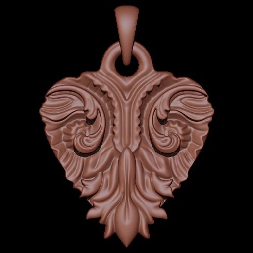Heart ornament Pendant 3d model