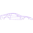 chevrolet corvette c5.stl Wall Silhouette: Chevrolet Set