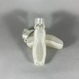 Ballet-Slipper-2-Keychain-3.jpg Realistischer Ballett-Spitzenschuh in Schlüsselanhänger-Größe mit Bändern / Ballettschläppchen (kommerzielle Lizenz - NO AMS)