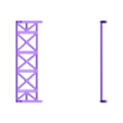 Streamline Double Track Bridge Deck 122mm without Guide Rails.stl Model Railway Double Track Straight Bridge Deck Lattice Sides