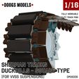16006-02.jpg 1/16 M4 SHERMAN VVSS TRACKS - EEC 'DUCKBILL' - SQUARE TYPE - DM16006