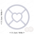 heart_donut~4in-cm-inch-top.png Heart Donut Cookie Cutter 4in / 10.2cm