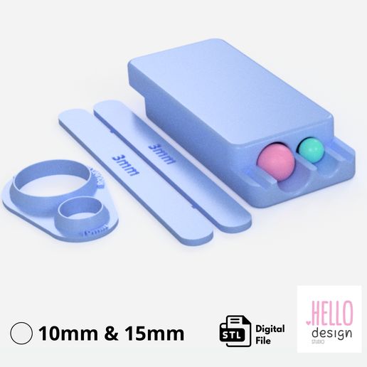 Bead Roller 10mm and 15mm for Polymer clay