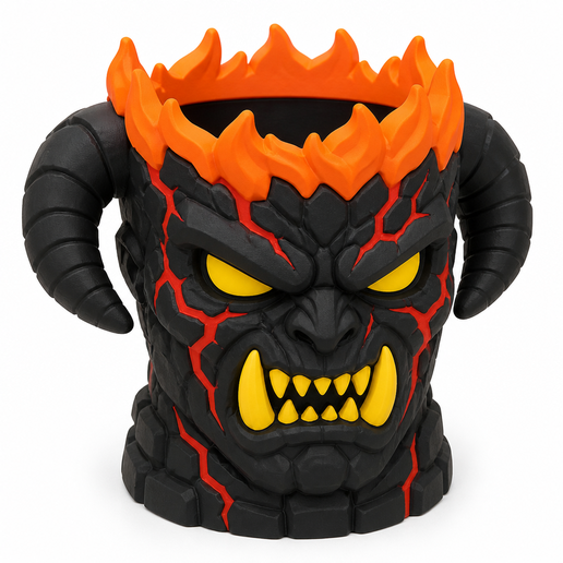 Fire Demon Halloween Candy Bucket - multicolour kit, no AMS needed