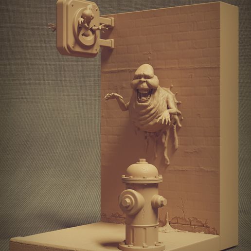 SlimerVer6Turn-3.jpg Ghostbusters Slimer 3D Printable Diorama