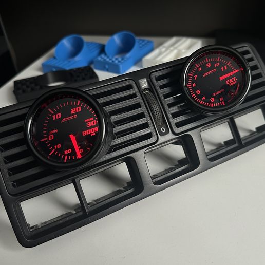 VW Mk4 central vent angled gauge pod 52mm