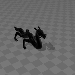 Dragon_noir_.png OBJ file black Dragon・3D printing template to download