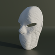 99.png Injured Face Mask - Superhero Cosplay Mask 3D print model