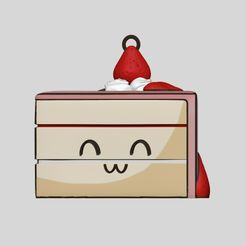 15.jpg STL file Kawaii Cake Keychain・Template to download and 3D print