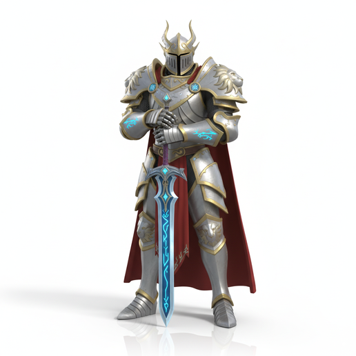 🎲 Valiant Fantasy Knight Miniature - Armored Warrior for Tabletop RPG ...