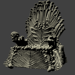 trone d os.png Archivo STL Trono de huesos・Diseño para descargar y imprimir en 3D