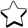 star-faded.png Star faded cookie stamp cutter Star faded cookie stamp cutter, cookie dough cutter / marker