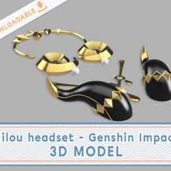 etsy_thumbnail-copy.jpg 3D file Nilou Headset | Genshin Impact 3D file・3D printable model to download