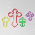 cruceskit.png Kit of cutters of 4 communion crosses