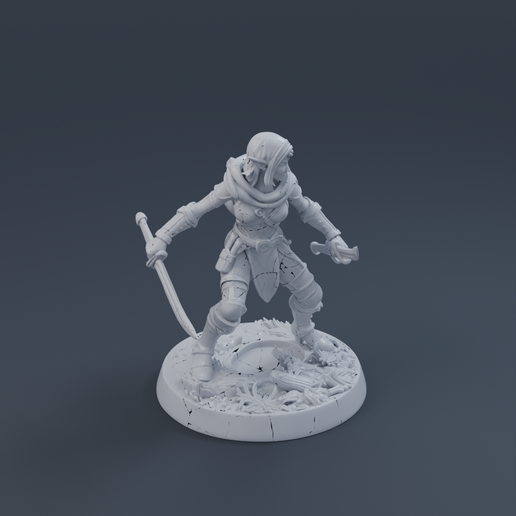 Wood Elf Scout III 3D printable STL miniature